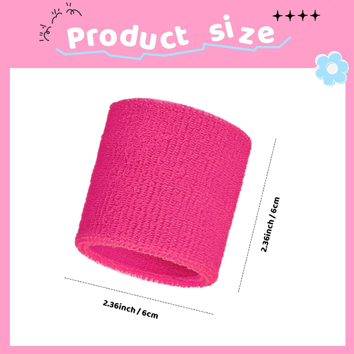 12 Pcs Sweatbands Wrist Bands