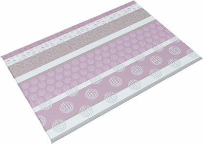 Farm Fruits Outdoor Rug 5' x 8', Watermelon Lemons Peach Pink Grey Striped Washable Area Rug for Outdoor Indoor, Non Slip Outside Large Rugs Carpet for RV Patio Backyard Picnic Camping Porch Deck