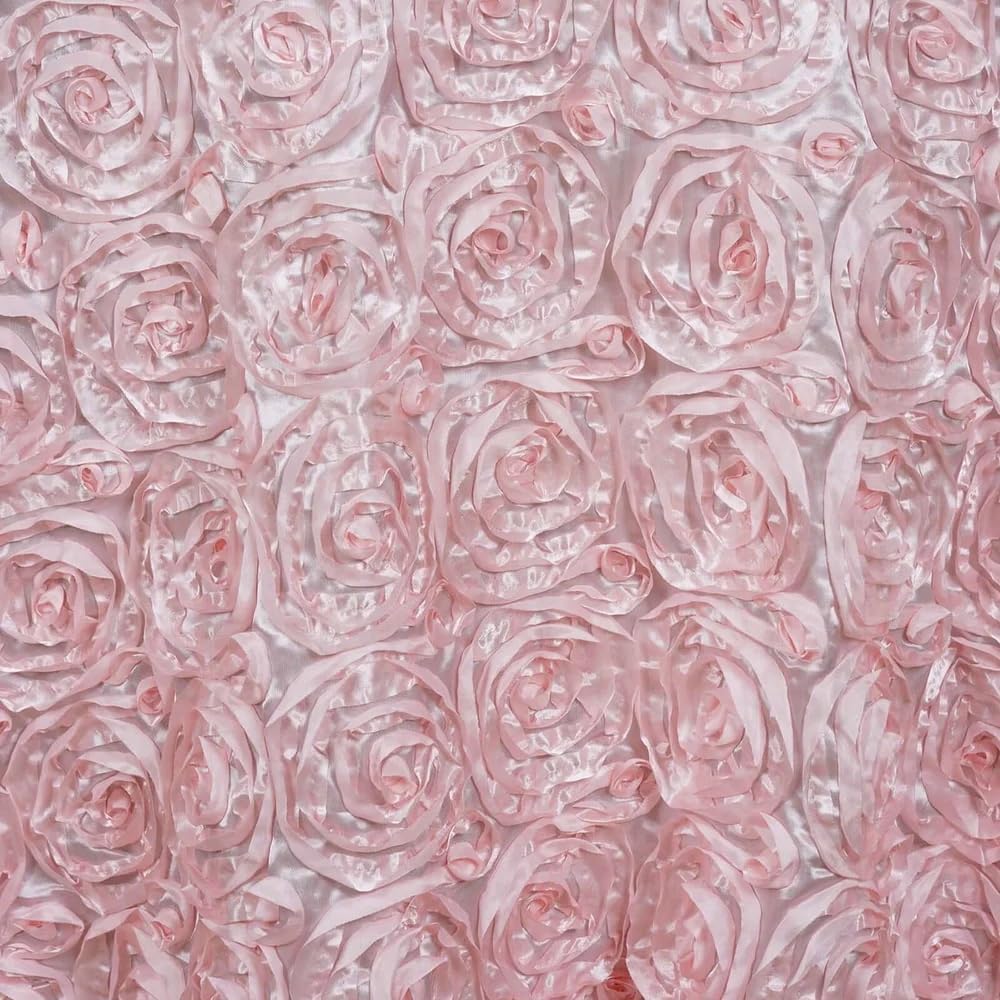 Wonderland Rosette Premium Table Runners for Weddings Party Banquets Decor Fit Rectangle and Round Table - Blush