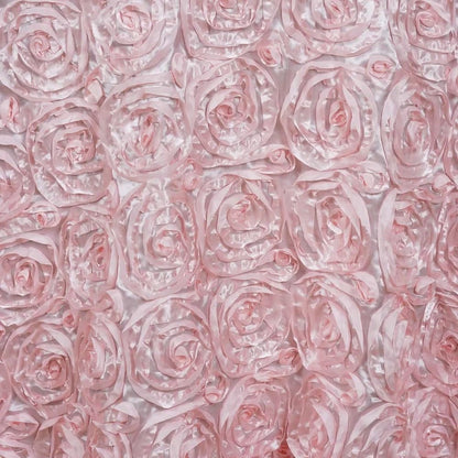 Wonderland Rosette Premium Table Runners for Weddings Party Banquets Decor Fit Rectangle and Round Table - Blush