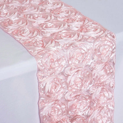 Wonderland Rosette Premium Table Runners for Weddings Party Banquets Decor Fit Rectangle and Round Table - Blush