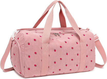 Duffle Bag Girls Kids Cute Gym Bag with Shoes Compartment & Wet Separation Waterproof Sports Overnight Travel Bag