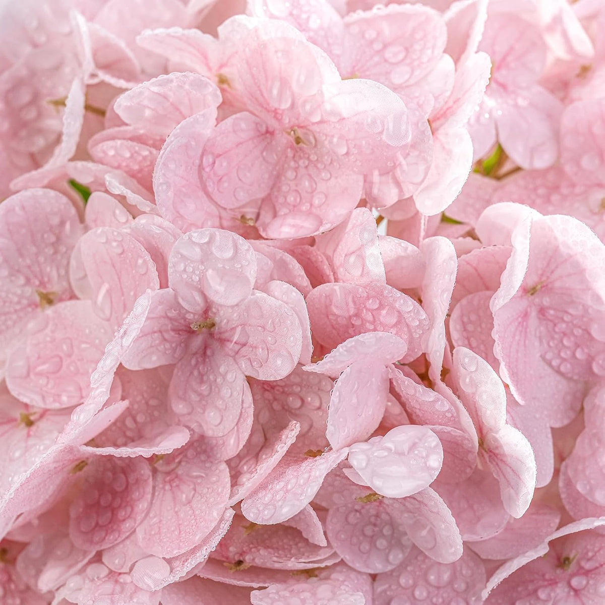 5Pcs Real Touch Artificial Hydrangeas 21" Latex Faux Hydrangea Flowers Stems for Vases, Wedding Centerpieces, Home Decor — Removable Heads,Pink