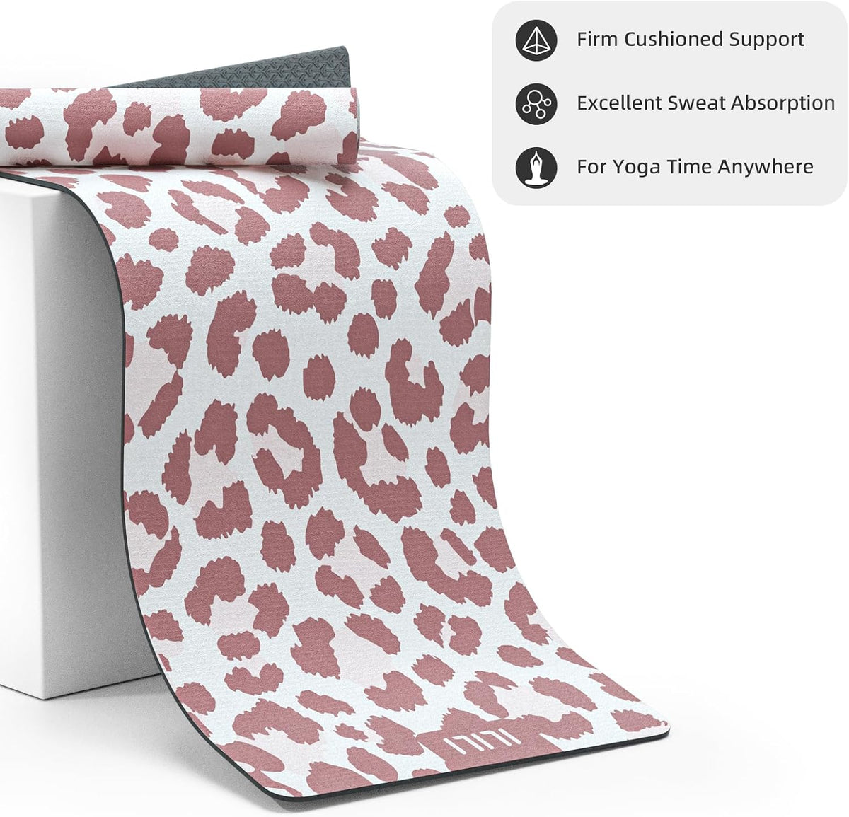 Yoga Mat Leopard Print Yoga Mat 8mm, Suede & TPE Thick Exercise Mat