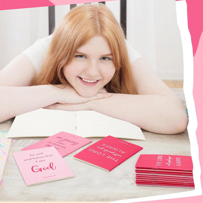 30 Pcs Christian Bulk Gifts Journal Religious Notebooks, Pink