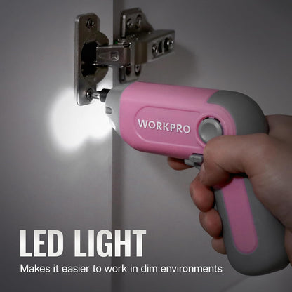 3.6V Cordless Screwdriver with 22PCS Bits, Pink