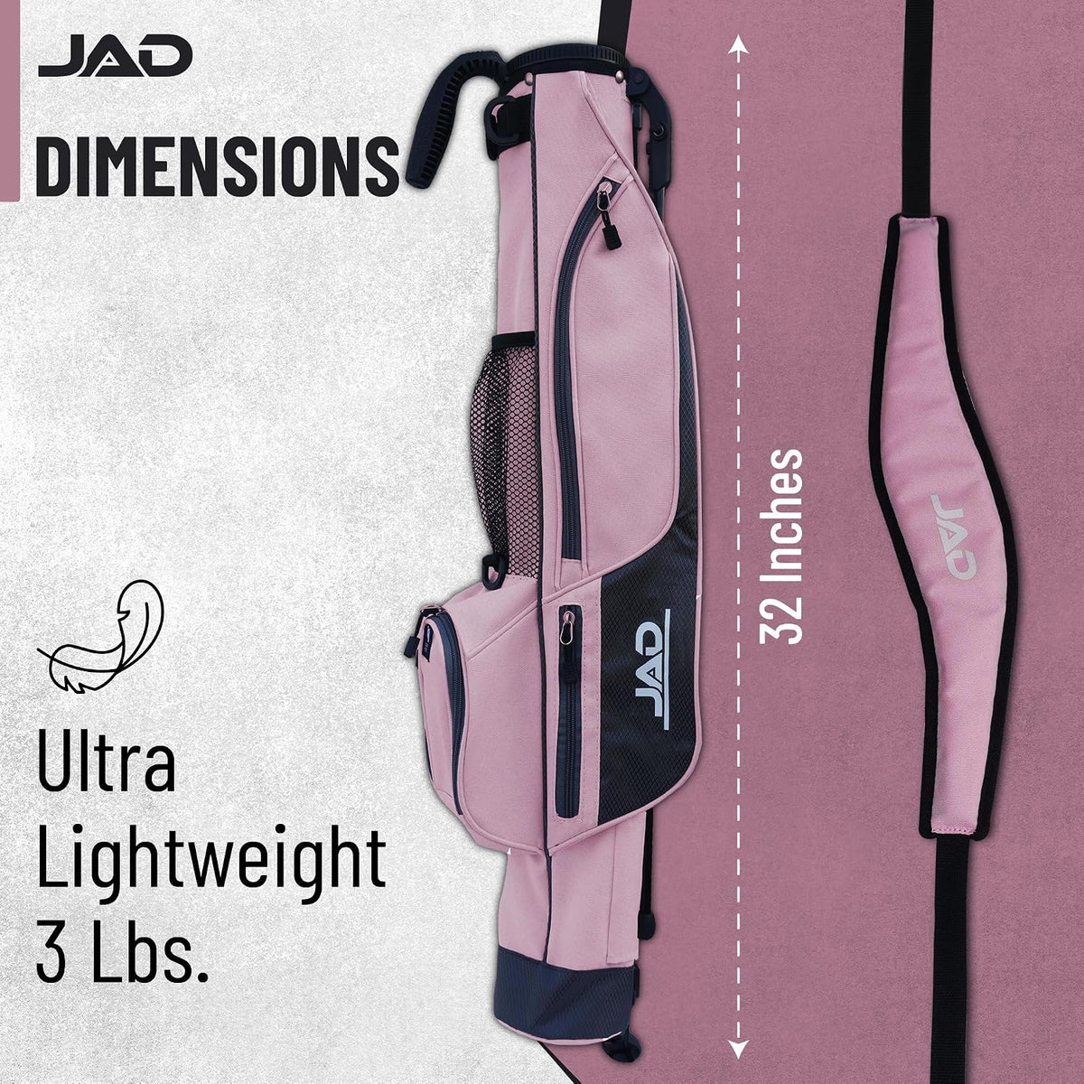 Sunday Golf Bag - Premium Everyday Sunday Golf Bag with Stand for Men, Women and Ladies, Ultra Lightweight, Easy to Carry Pitch n Putt Carry Bag