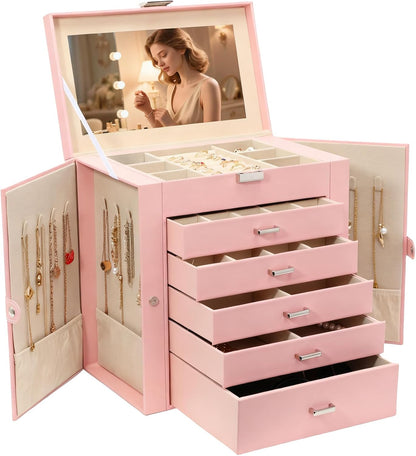 Large Jewelry Box for Women 6 Layer