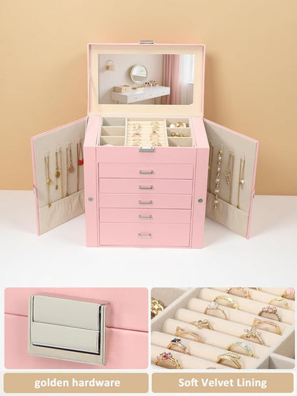 Large Jewelry Box for Women 6 Layer