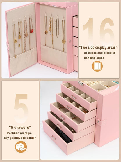 Large Jewelry Box for Women 6 Layer