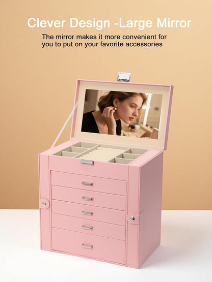 Large Jewelry Box for Women 6 Layer