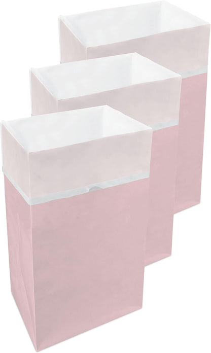 30 Gallon Disposable Pop-Up Trash Cans, 3-Pack (Pink)