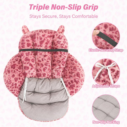 Comfy Office Chair Cushion: 17.5" L x 17.5" W x 18" H Cute Seat Cushion Kawaii Cushion for Gaming Chair with Backrest Non-Slip Floor Seating for Adults and Pets Pink Stuff for Room Decor