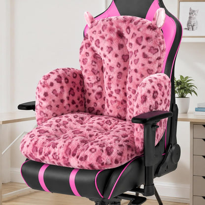 Comfy Office Chair Cushion: 17.5" L x 17.5" W x 18" H Cute Seat Cushion Kawaii Cushion for Gaming Chair with Backrest Non-Slip Floor Seating for Adults and Pets Pink Stuff for Room Decor