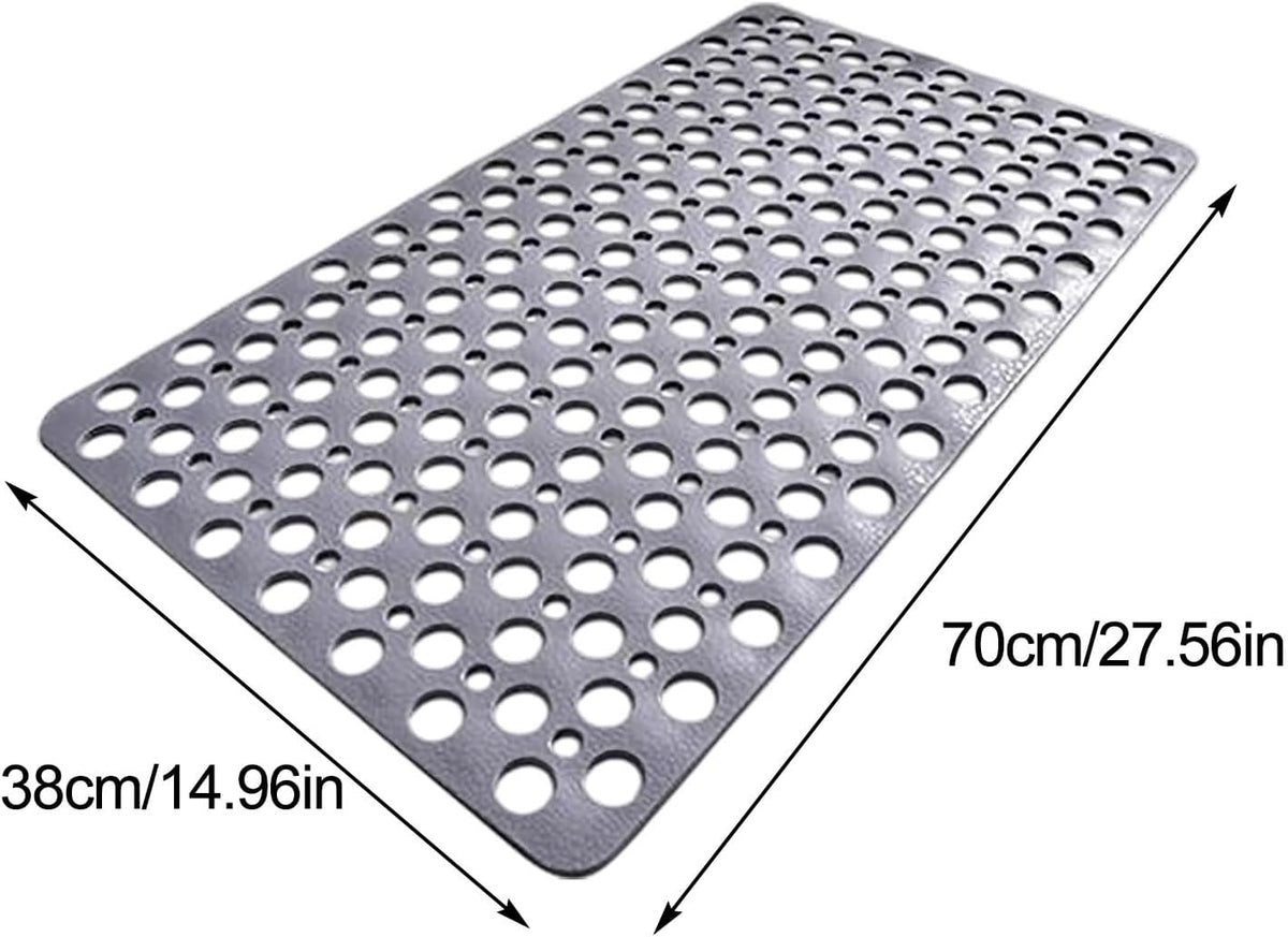 Bathroom Mat, 28 X 15 Inches Easy Clean Non Slip Machine Washable Large Bathroom Mats with Suction Cups and Drain Holes,Durable Green Bath Mat for Bathtub,Home,Inside Shower Floor,Bathroom