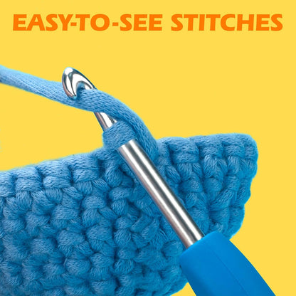 Crochet Yarn for Beginners, Cotton Yarn for Crocheting & Knitting, 3 Pack×1.8 oz Amigurumi Yarn with Easy-to-See Stitches-Thick and Soft, Worsted Medium # 4, Cotton-Nylon Blend