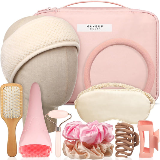 11 Pcs Pink Box Pack for Women Pink Spa Birthday Basket Gifts