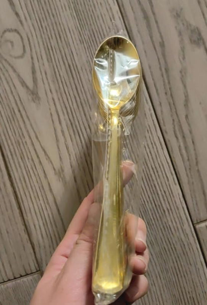 50pcs Rose Gold Mini Spoons 3.93 in Disposable Dessert Spoons for Desserts Appetizers Ice Cream Catering Events Parties Weddings Single Use Cutlery