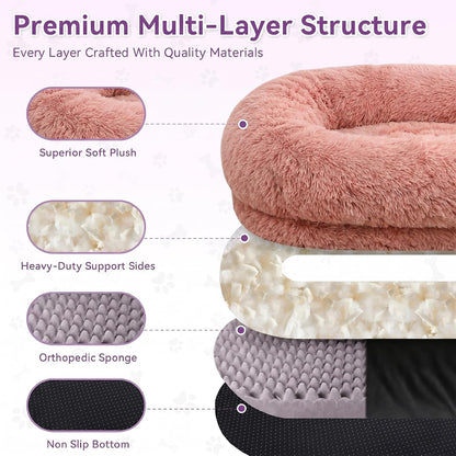 Human Dog Bed with Pillow & Blanket - 71 × 45 × 12 Inch