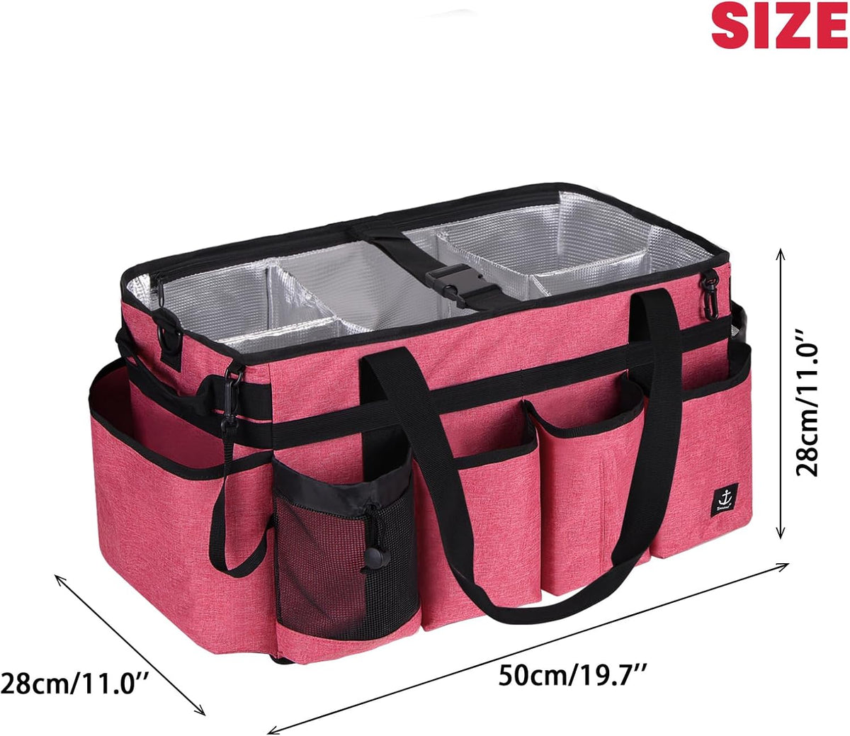 Extra large Cleaning Caddy Bag Built-in hard plastic Aluminum foil lining