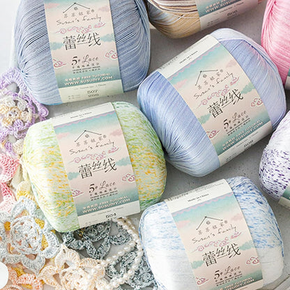 #5 Lace Variegated Combed Yarn 3 x 50g-Peach Blossom