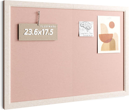 Framed Felt Bulletin Board, 23.6" x 17.1", Pink