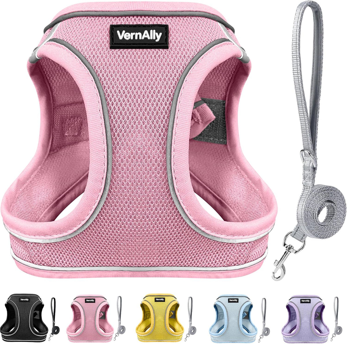 Sparkly Dog Harness and Leash Set No Pull for Small Medium Dogs Cats