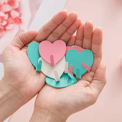 12 Pack Heart Wall Hooks, Kawaii Room Decor Hooks