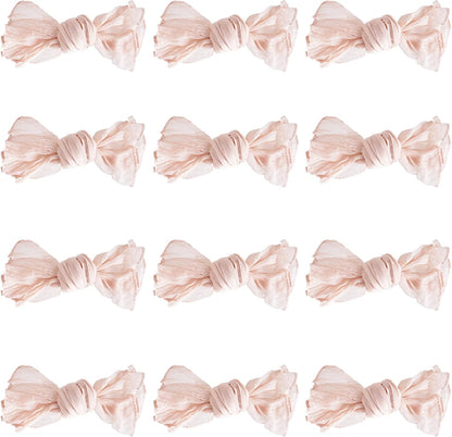 Nydotd 12pcs Cheesecloth Napkins 20 x 20 Inch Boho Dinner Wrinkled Rustic Linen Table Decorative Cloth Napkins for Wedding Party Baby Shower Family Everyday Use (Dusty Pink)