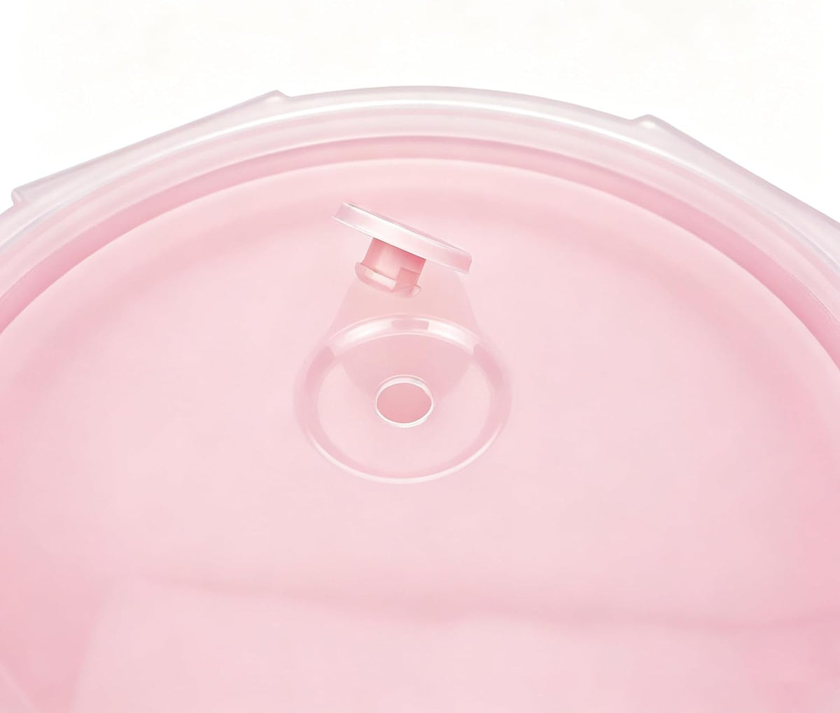 Silicone Collapsible Food Storage Containers-Prep/Storage Bowls with Lids – Set of 4 Round Silicone Lunch Containers – Microwave and Freezer Food Containers(pink)