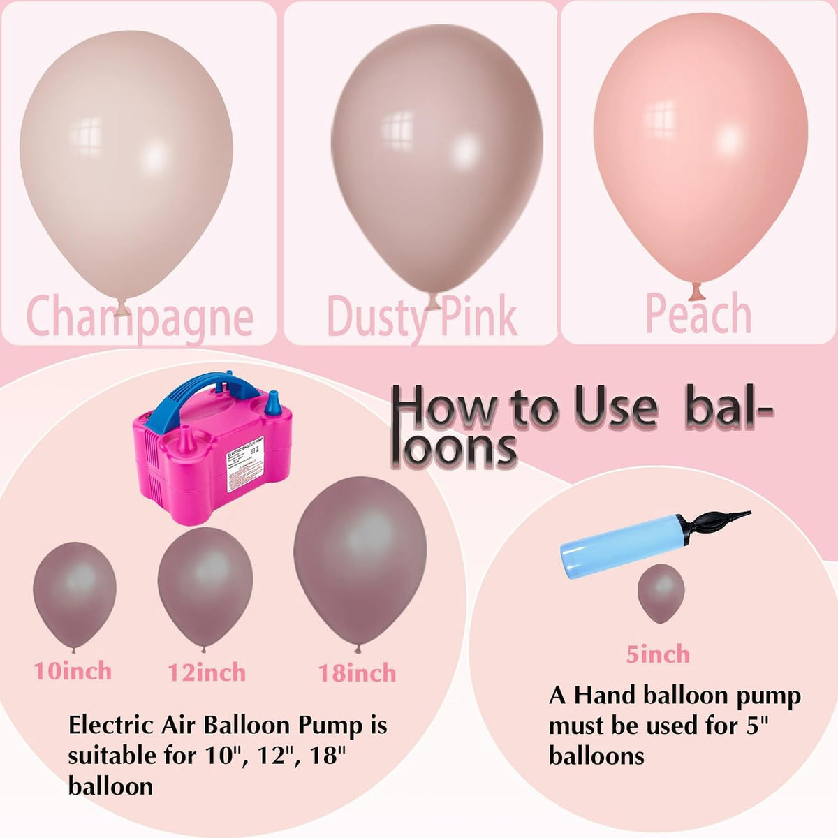 Peach Blush Balloons - Peach Blush Balloons Different Sizes 18 12 10 5 Inches, Nude Balloon Garland Arch for Safari Party Birthday Baby Shower Bridal Shower Neutral Decorations