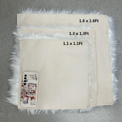 Faux Fur Sheepskin Square Chair Cover Seat Pad Wool Area Rugs Mat Carpet (Pink,1.1 x 1.1Ft)