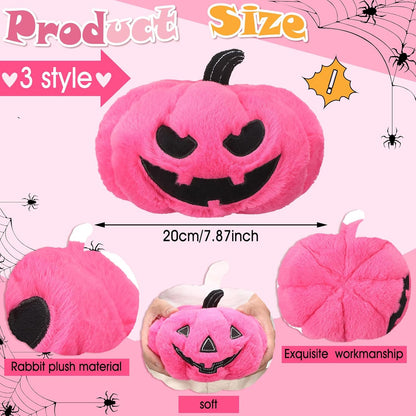 3 Pack Halloween Pink Pumpkin Throw Pillows