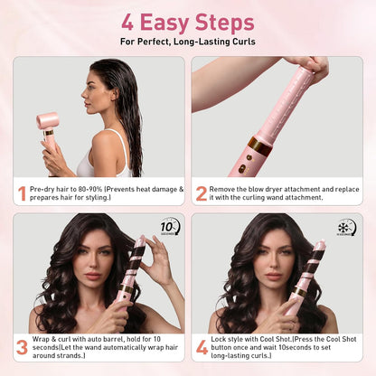 Mythsight StyleVibe Dual Voltage 8-in-1 Air Styler with Diffuser Hair Dryer