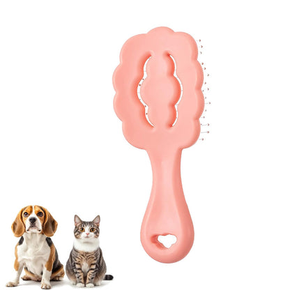 Cloud Shape Small Dog Grooming Brush - Soft Bristle Brush for Gentle Detangling & Massage - Ideal for Maltese, Shih Tzus, Yorkies, and Puppies - Portable & Durable Design, Pink