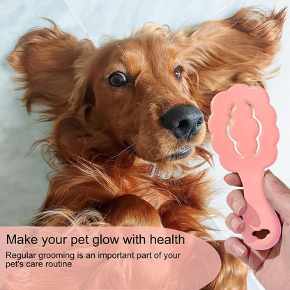 Cloud Shape Small Dog Grooming Brush - Soft Bristle Brush for Gentle Detangling & Massage - Ideal for Maltese, Shih Tzus, Yorkies, and Puppies - Portable & Durable Design, Pink