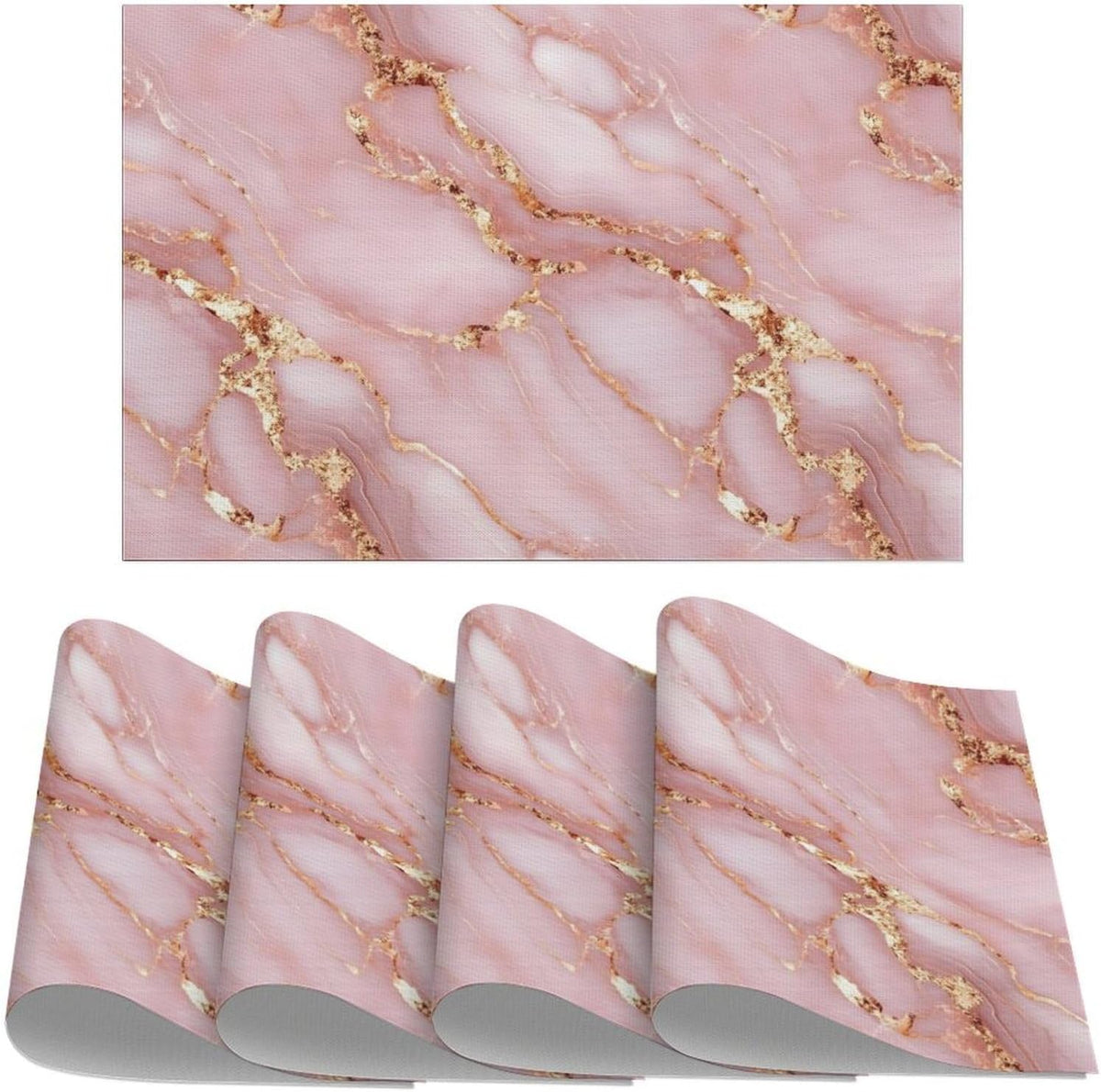 Pink Gold Marble Placemats