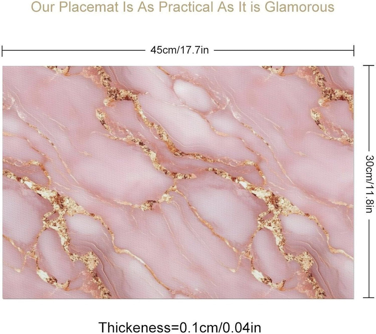 Pink Gold Marble Placemats