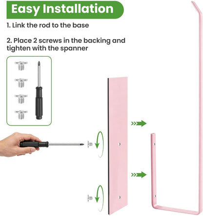 Paper Towel Holder, Toilet Paper Roll Holder Magnetic Towel Rack Wall Mount Fridge Organizer Shelf for Towels Rolls Bar Bathroom Toilet Pantry RV Essentials Kitchen Organizers and Storage Pink