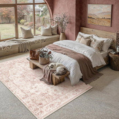 8x10 Pink Neutral Area Rug