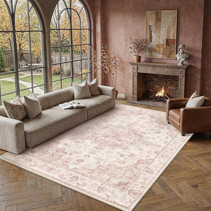 8x10 Pink Neutral Area Rug