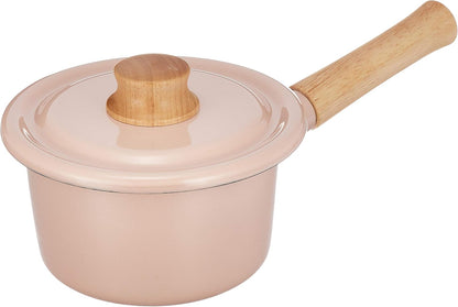 Fuji Hollow CTN-14M.AP Cotton Series Milk Pan with Single Handle, Ash Pink, 5.5 inches (14 cm)