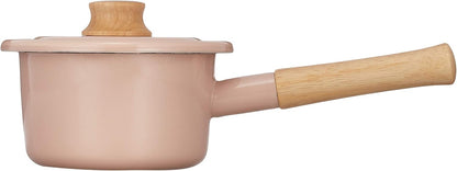 Fuji Hollow CTN-14M.AP Cotton Series Milk Pan with Single Handle, Ash Pink, 5.5 inches (14 cm)