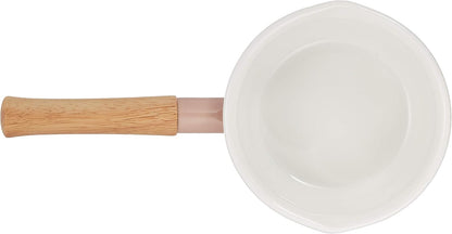 Fuji Hollow CTN-14M.AP Cotton Series Milk Pan with Single Handle, Ash Pink, 5.5 inches (14 cm)
