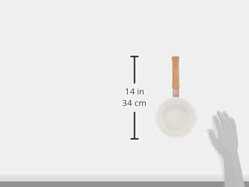 Fuji Hollow CTN-14M.AP Cotton Series Milk Pan with Single Handle, Ash Pink, 5.5 inches (14 cm)
