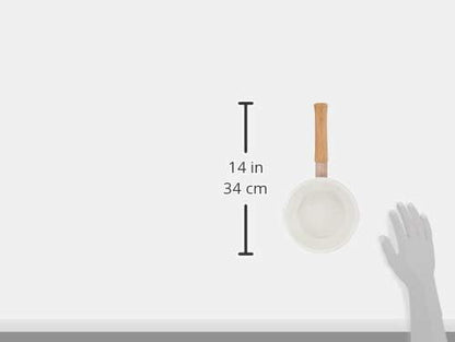 Fuji Hollow CTN-14M.AP Cotton Series Milk Pan with Single Handle, Ash Pink, 5.5 inches (14 cm)