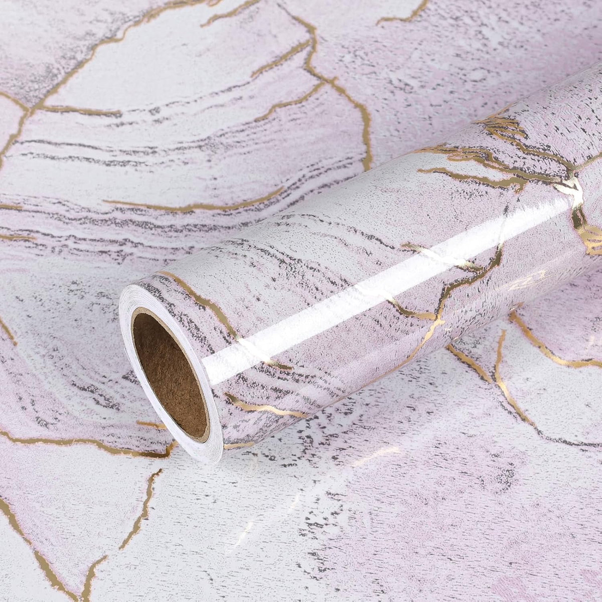 Gold Pink Marble Contact Paper for Countertops Waterproof Peel and Stick Countertops for Kitchen Bathroom 15.7''x118'' Self Adhesive Vinyl Countertop Contact Paper Marble Wallpaper for Counter