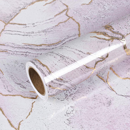 Gold Pink Marble Contact Paper for Countertops Waterproof Peel and Stick Countertops for Kitchen Bathroom 15.7''x118'' Self Adhesive Vinyl Countertop Contact Paper Marble Wallpaper for Counter