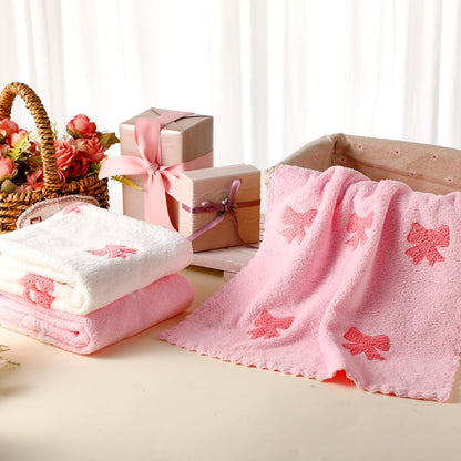 3 Pcs Pink Hand Towels for Bathroom Coquette Bow Hand Towels Cotton Preppy Embroidered Decorative Bath Decor for Spa Gym Bathroom Kitchen Decor Gift Supplies 13. 7 x 29. 5 Inch