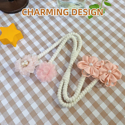 Flower Curtain Tiebacks - 2 Pack No Drill Decorative Holdbacks